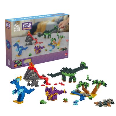 Kit découverte Dinosaures 600 Pcs - jeu de construction enfant - PLUS PLUS