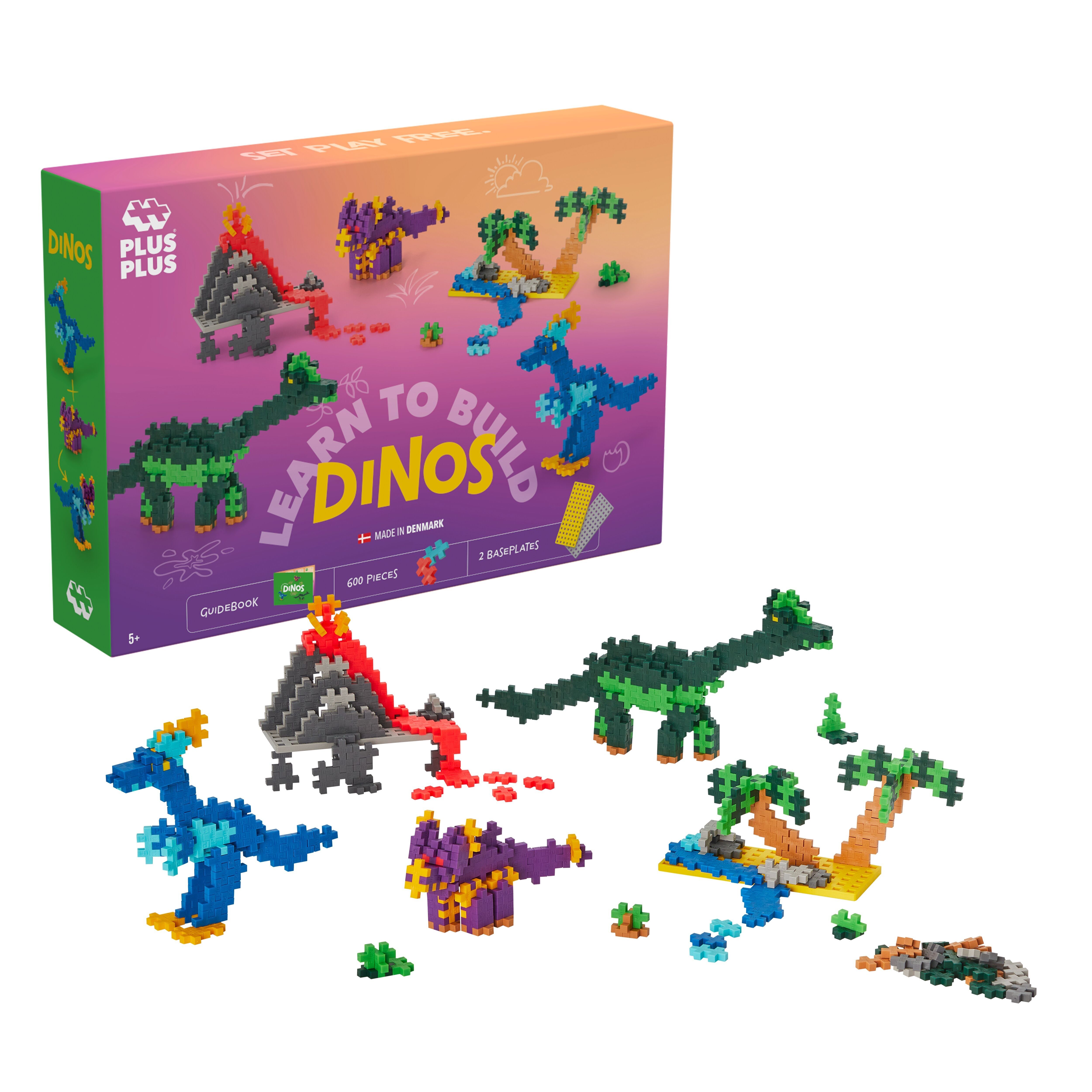 Dinosaurier-Entdeckungsset 600 Teile – Konstruktionsspiel – PLUS MEHR