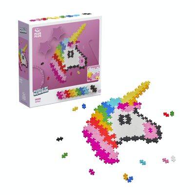 Unicorn puzzle - 250 Pcs - children's construction game - PLUS PLUS