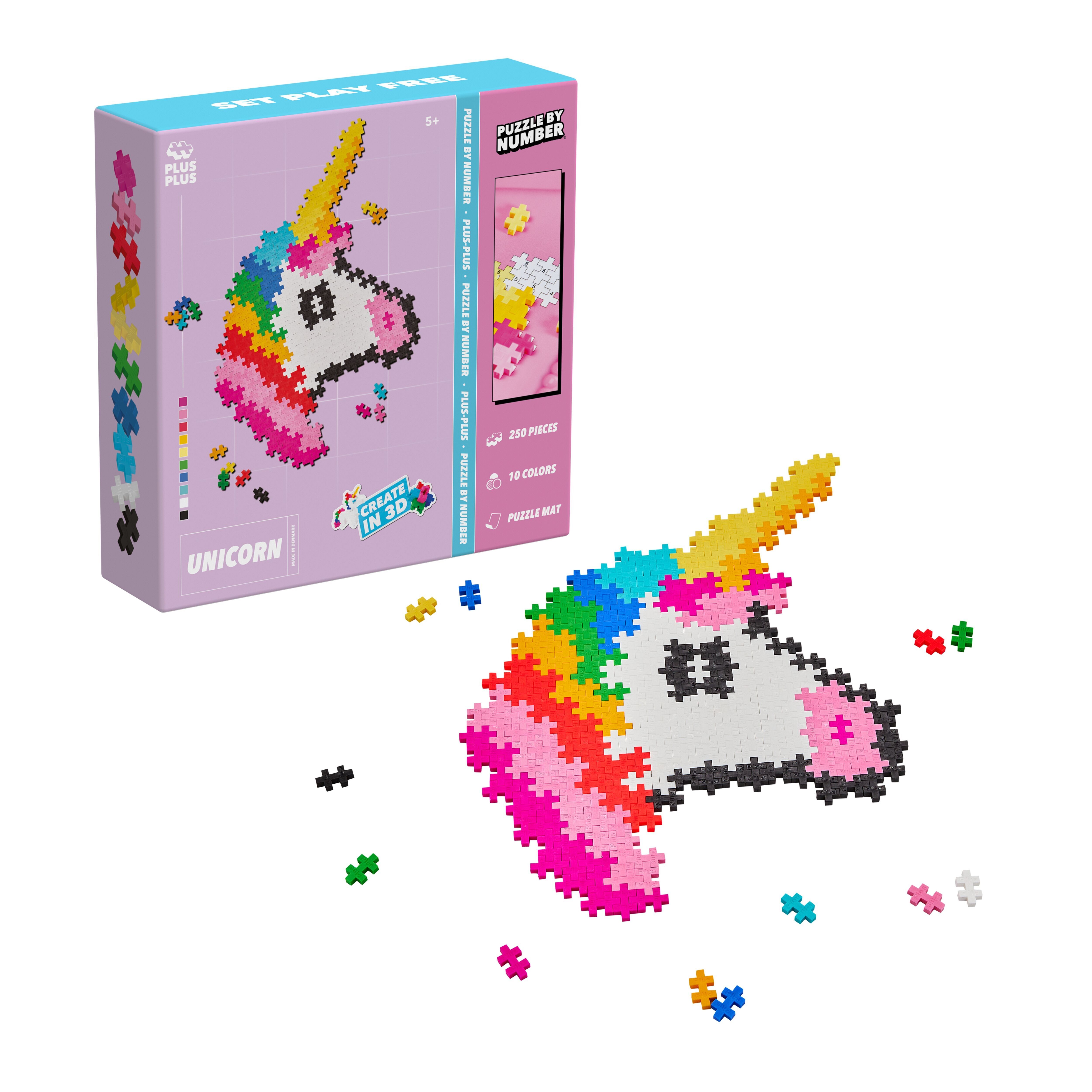 Puzzle unicorno - 250 pezzi - gioco di costruzioni per bambini - PLUS PLUS