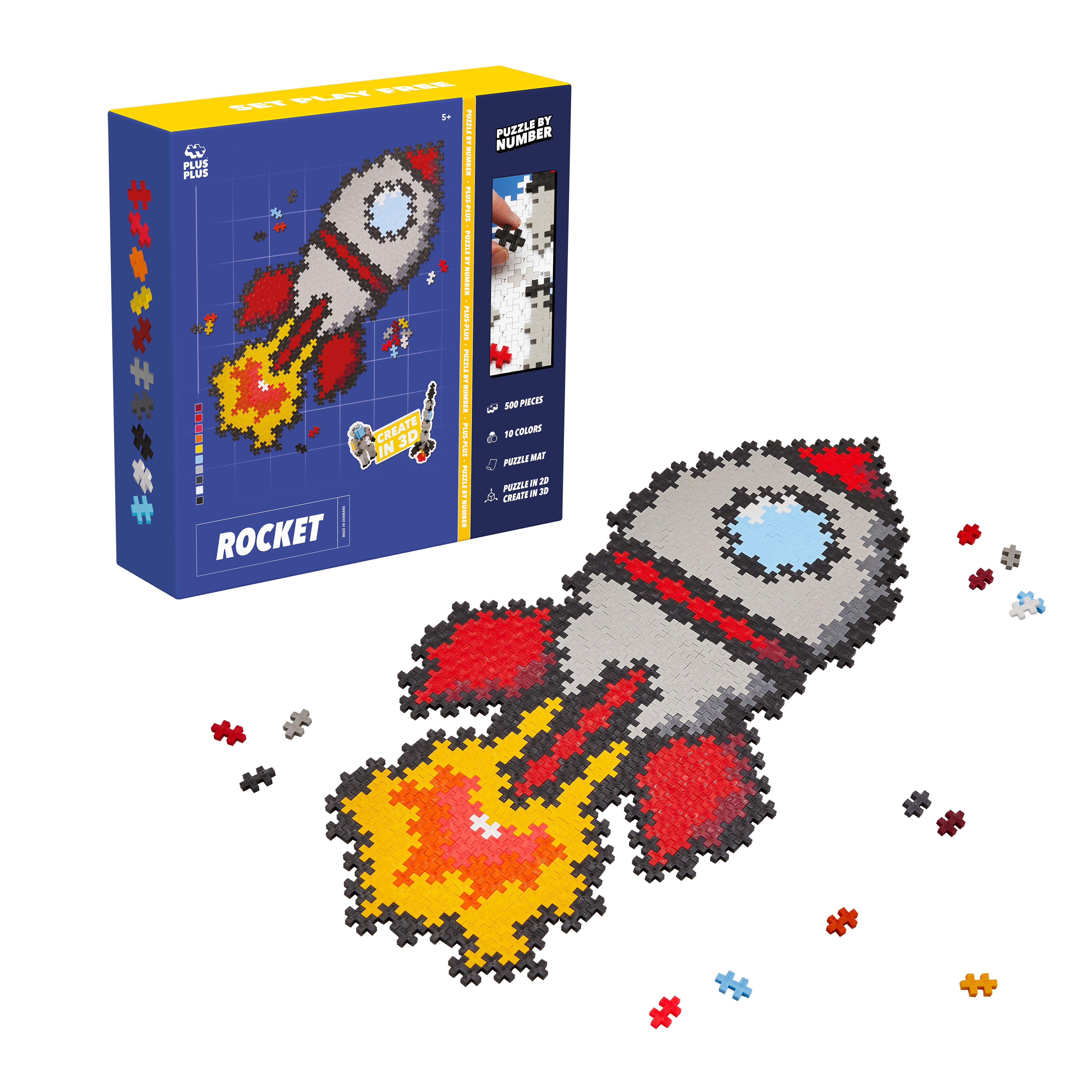 Raketenpuzzle 500 Teile – Konstruktionsspiel für Kinder – PLUS MEHR