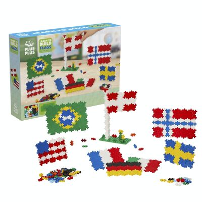 Discovery kit Flags of the world 700 Pcs - children's construction game - PLUS PLUS