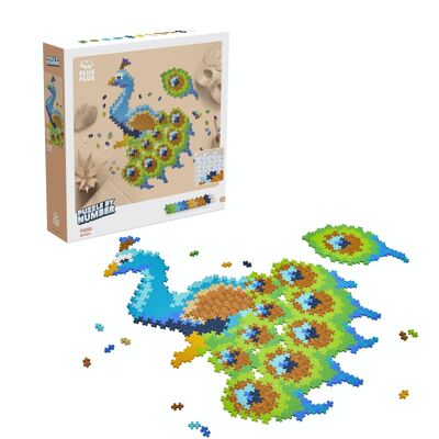 Peacock Puzzle 800 Pcs - children's construction game - PLUS MORE