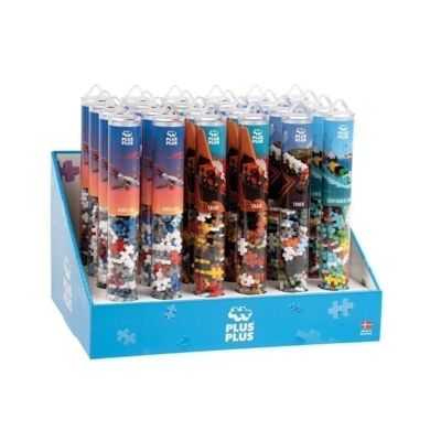 Display 24 tubes 100 Pcs - Transport - jeu de construction enfant - PLUS PLUS