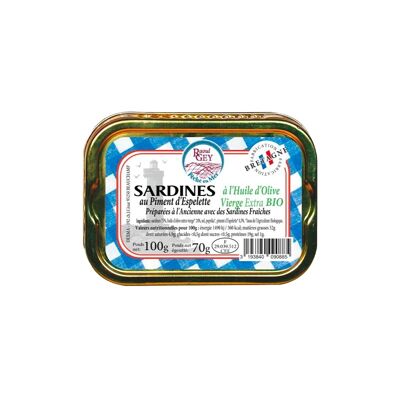 Sardinas En Aceite De Oliva Y Pimiento De Espelette Ecológico - Raoul Gey - 115g