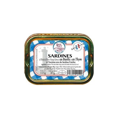 Sardinas En Aceite De Oliva Y Albahaca Al Tomillo - Raoul Gey - 115g