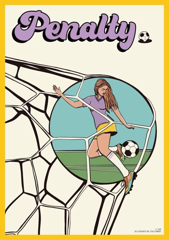 POSTER ILLUSTRATION SPORT VINTAGE - FOOTBALL 2