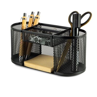 5 Compartment Desk Organizer, Black, RAN11567