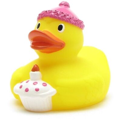 Rubber duck - birthday with a pink cap