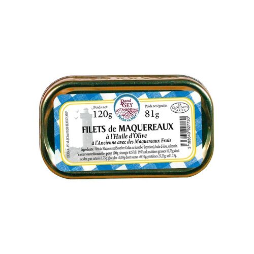 Filets De Maquereaux A L'Huile Olive - Raoul Gey - 1/6