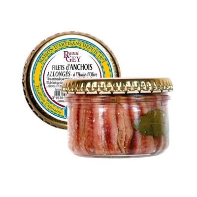 Filet Anchois Allonge A L'Huile D'Olive - Raoul Gey - 100g