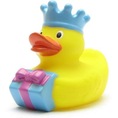 Rubber Ducky - Birthday King with Blue Crown Rubber Ducky