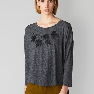Hojas de Arce Flameado Heather Gris Acero