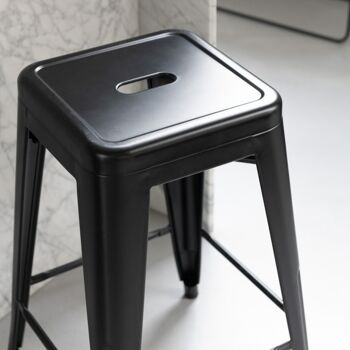 TABOURET BISTRO METAL NOIR (40,5x40,5x61cm) 3