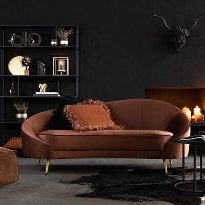 SOFA ELISABETH STOFF/METALL BRAUN