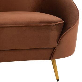 SOFA ELISABETH TEXTILE/METAL MARRON 7