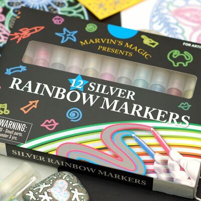 Silberne Regenbogen-Marker
