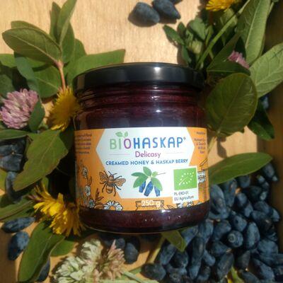 6 X BIOHASKAP® DELICASY HONIG-CREME & HASKAP-BEERE BIO, 250G