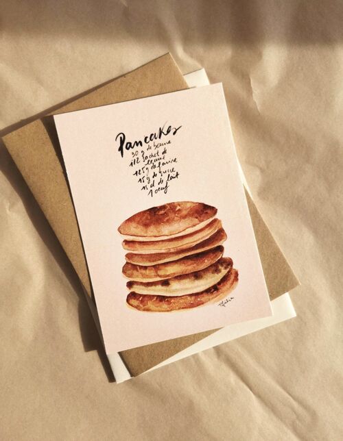 Carte recette "Pancakes"