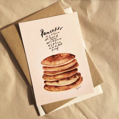 Carte recette "Pancakes"