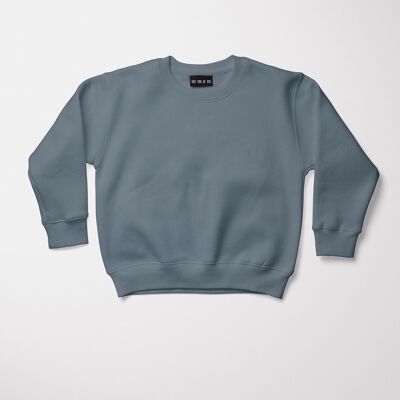 Mitwachs-Sweatshirt für Kinder - Einfarbig blau