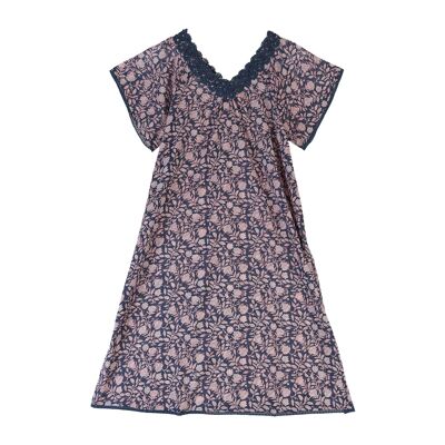 NAVY SLEEVE NIGHTDRESS