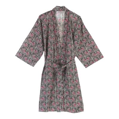 Kimono fleurs menthe