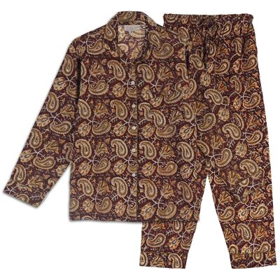 Pijama paisley granate