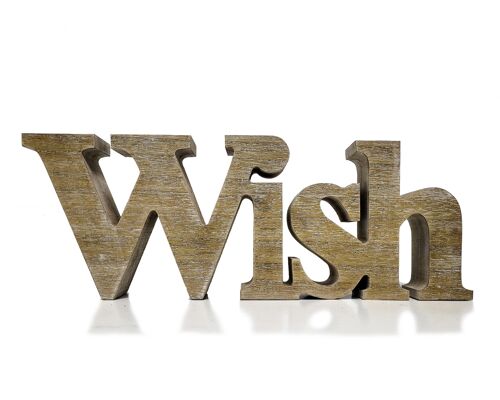 Home accessories - Wooden Riverdale 'Wish' word decoration