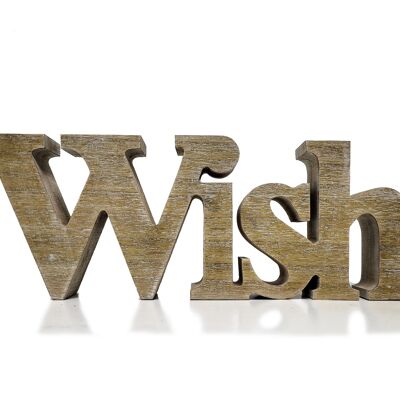 Home accessories - Wooden Riverdale 'Wish' word decoration