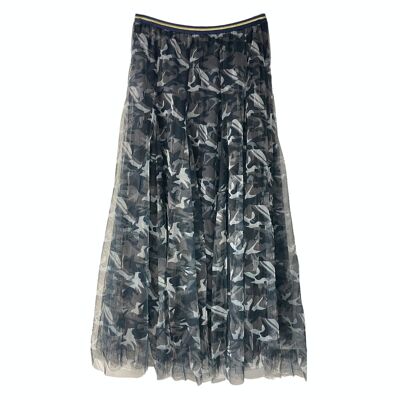 Tulle Layer Skirt in Navy Camo Print, Small