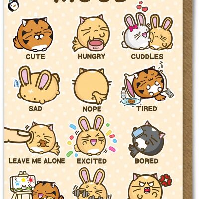 « Carte d'anniversaire drôle Kuwaii - Mood » par Fuzzballs