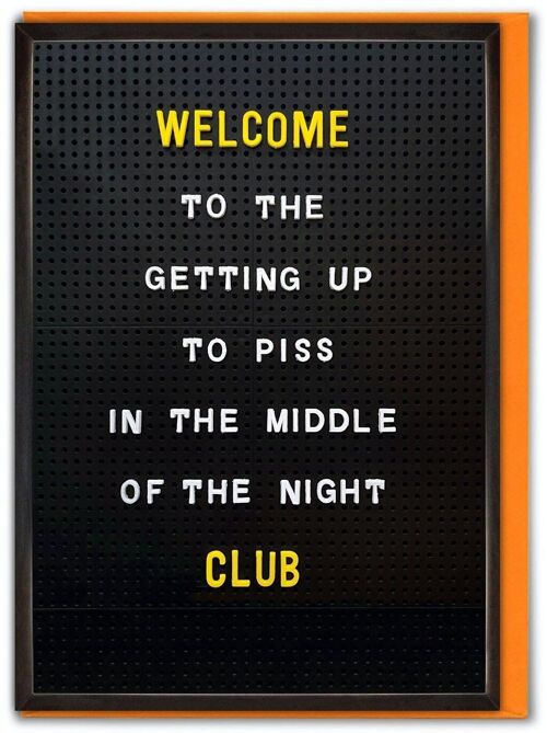 Rude Birthday Card - Piss In The Night Club by Brainbox Candy