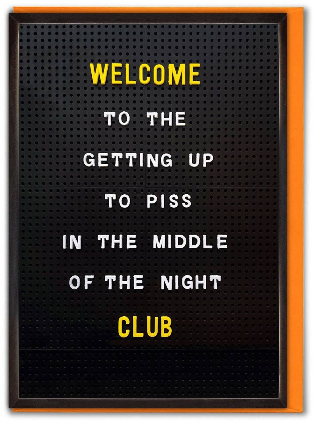 Rude Birthday Card - Piss In The Night Club by Brainbox Candy