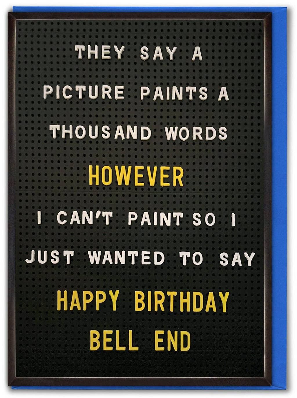 Unhöfliche Geburtstagskarte – Picture Paints 1000 Words von Brainbox Candy