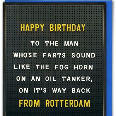 Funny Birthday Card - Birthday Fog Horn Farts by Brainbox Candy