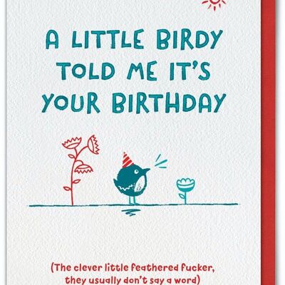 Carte d'anniversaire grossière - Little Birdy par Brainbox Candy