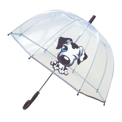 Paraguas infantil transparente perro