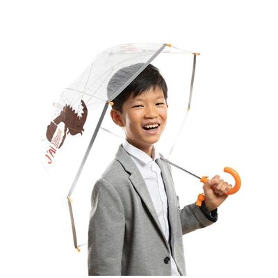 Regenschirm Kind transparenter lustiger Dinosaurier