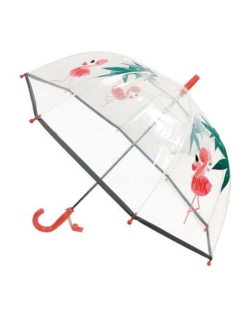 Parapluie Enfant Transparent Flamant Rose 3
