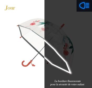 Parapluie Enfant Transparent Flamant Rose 4