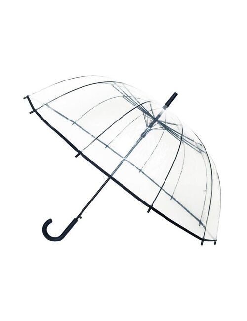 Grand Parapluie Transparent Bordure Noire
