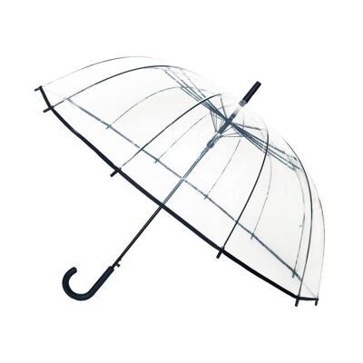 Großer transparenter Regenschirm-schwarzer Rand