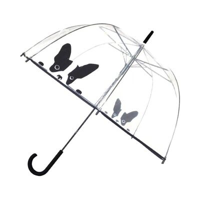 Paraguas largo automático transparente para perros