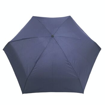 Mini Parapluie de Poche Résistant Bleu Marine Ecologique en PET Recyclé 3