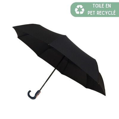 Men's Folding Umbrella Ecological Rubber Handle in Recycled PET