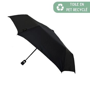SMATI Parapluie Noir Automatique Ecologique en PET Recyclé 1