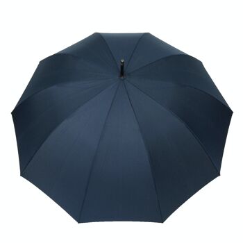 Parapluie Canne Homme Solide Bleu Ecologique en PET Recyclé 3