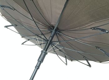 Parapluie Canne Homme Résistant Noir Ecologique en PET Recyclé 5