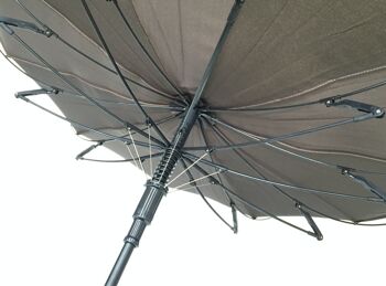 Parapluie Canne Homme Anti-Vent Marron Ecologique en PET Recyclé 5